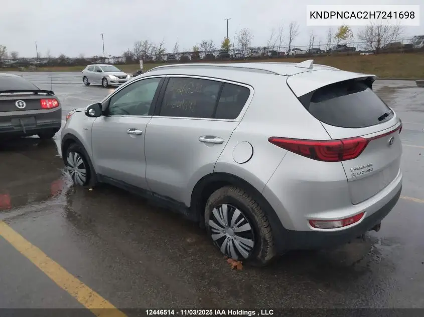KNDPNCAC2H7241698 2017 Kia Sportage Ex