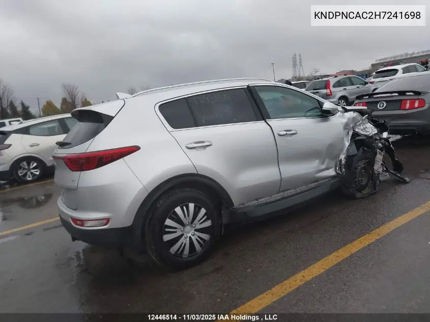 KNDPNCAC2H7241698 2017 Kia Sportage Ex