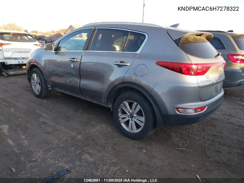 KNDPMCAC6H7278322 2017 Kia Sportage Lx