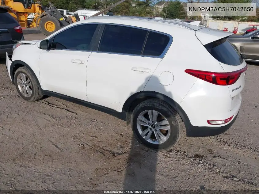KNDPM3AC5H7042650 2017 Kia Sportage Lx