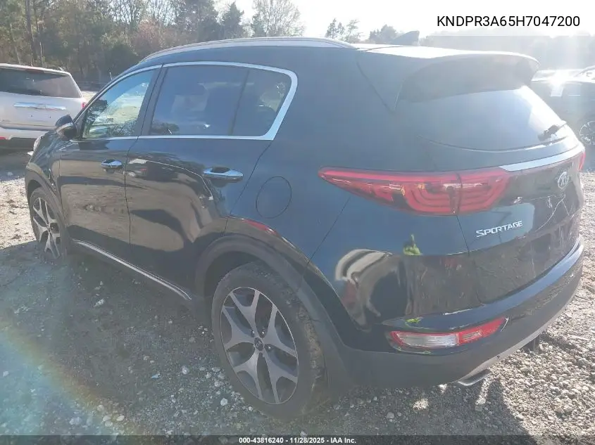 KNDPR3A65H7047200 2017 Kia Sportage Sx Turbo