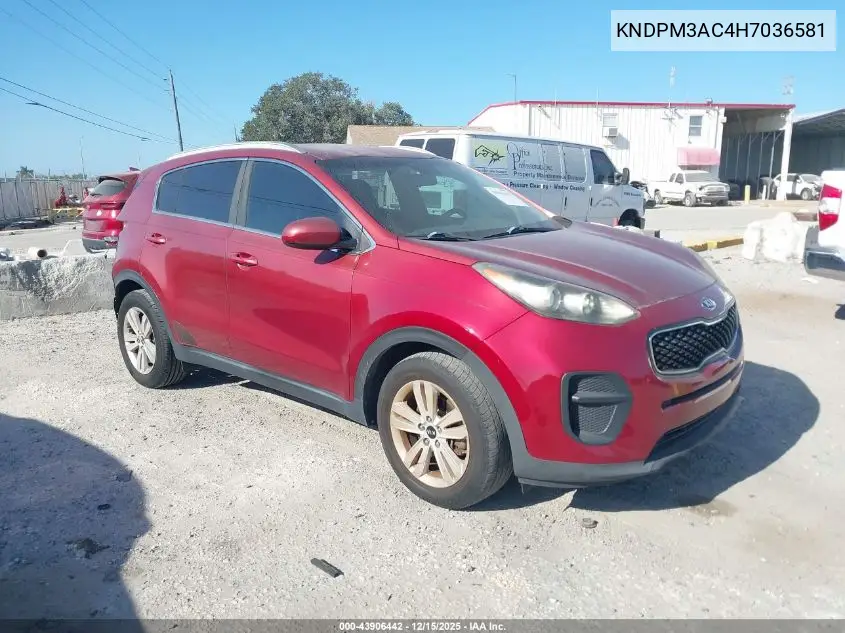 KNDPM3AC4H7036581 2017 Kia Sportage Lx