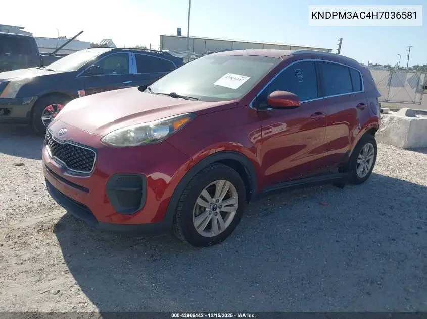 KNDPM3AC4H7036581 2017 Kia Sportage Lx