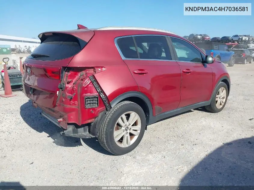 KNDPM3AC4H7036581 2017 Kia Sportage Lx