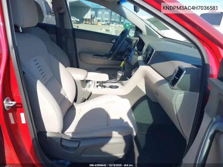 KNDPM3AC4H7036581 2017 Kia Sportage Lx