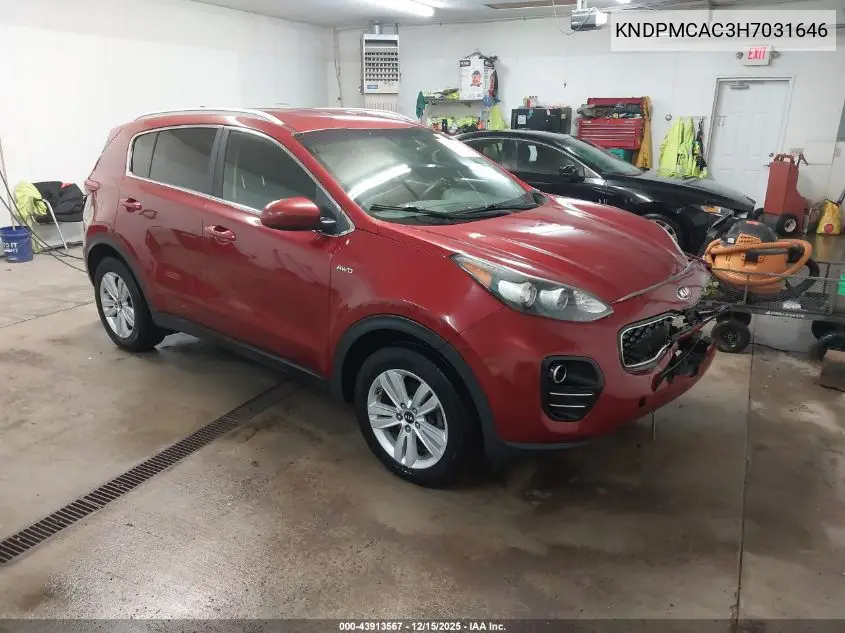 KNDPMCAC3H7031646 2017 Kia Sportage Lx