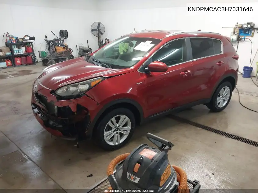 KNDPMCAC3H7031646 2017 Kia Sportage Lx