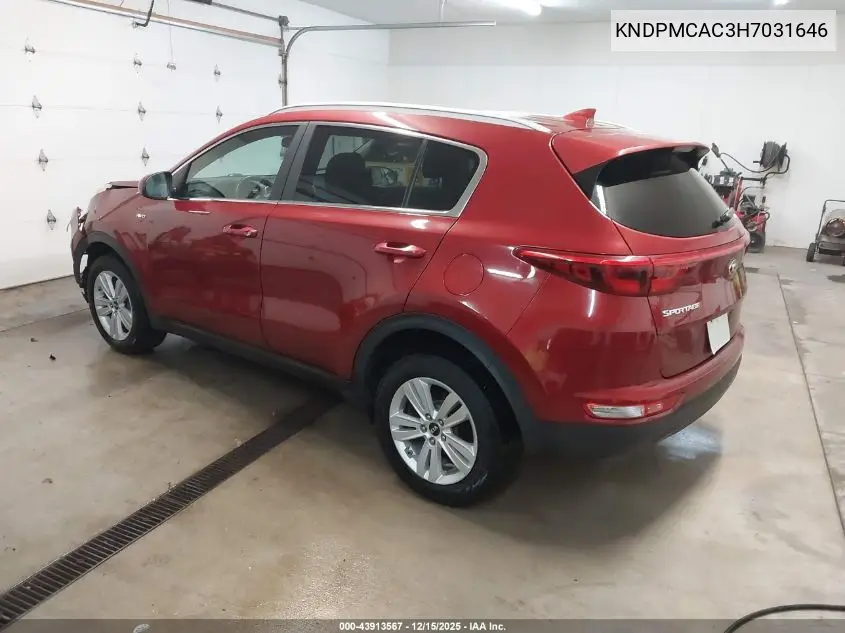 KNDPMCAC3H7031646 2017 Kia Sportage Lx