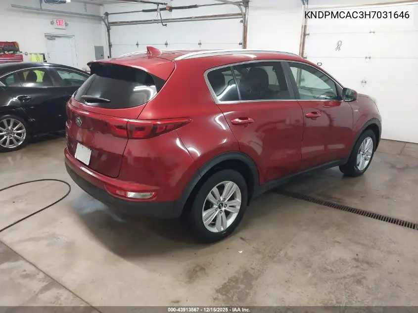 KNDPMCAC3H7031646 2017 Kia Sportage Lx