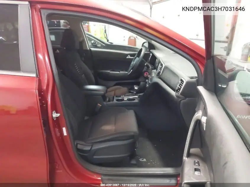 KNDPMCAC3H7031646 2017 Kia Sportage Lx