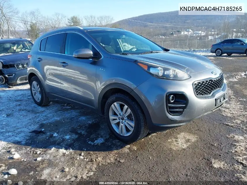 KNDPMCAC4H7185265 2017 Kia Sportage Lx