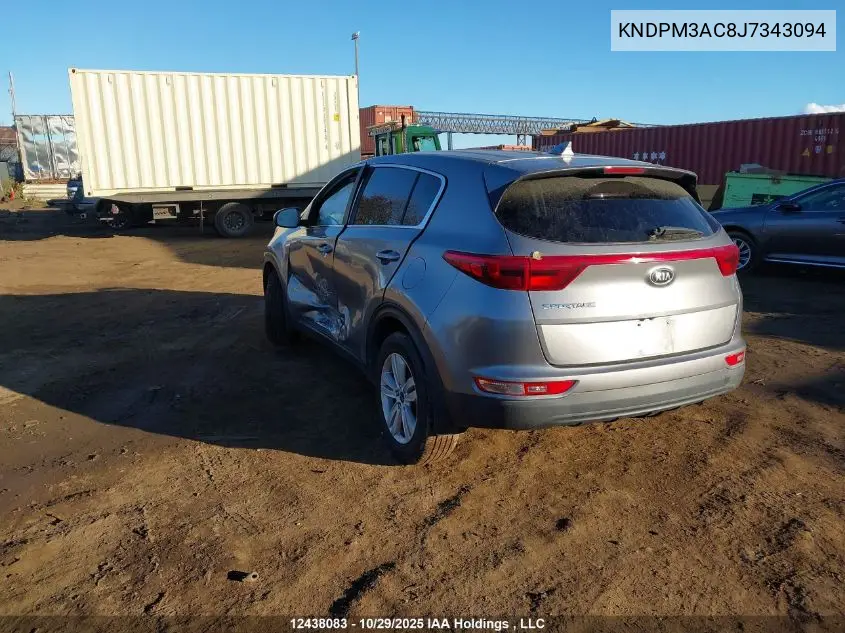 KNDPM3AC8J7343094 2018 Kia Sportage Lx