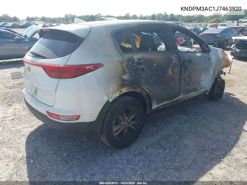 KNDPM3AC1J7463920 2018 Kia Sportage Lx