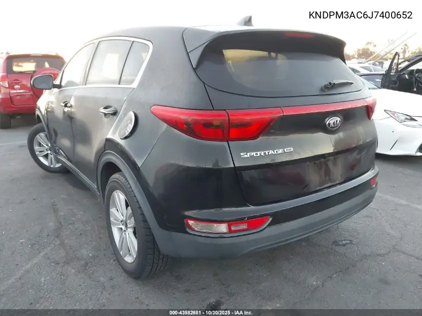 KNDPM3AC6J7400652 2018 Kia Sportage Lx