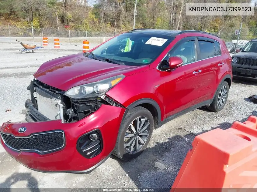 KNDPNCAC3J7399523 2018 Kia Sportage Ex