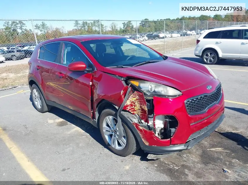 KNDPM3AC2J7447953 2018 Kia Sportage Lx