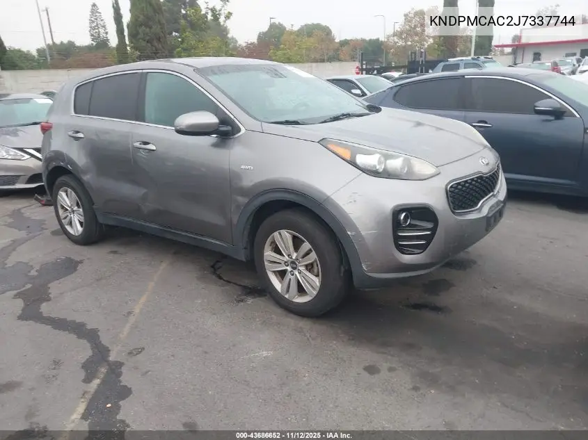 KNDPMCAC2J7337744 2018 Kia Sportage Lx
