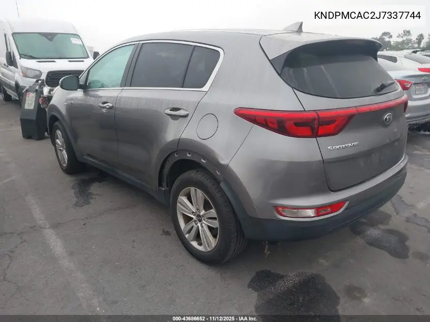 KNDPMCAC2J7337744 2018 Kia Sportage Lx