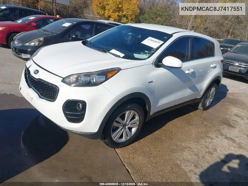 KNDPMCAC8J7417551 2018 Kia Sportage Lx