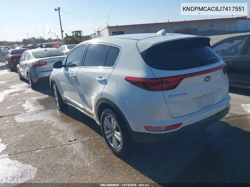 KNDPMCAC8J7417551 2018 Kia Sportage Lx