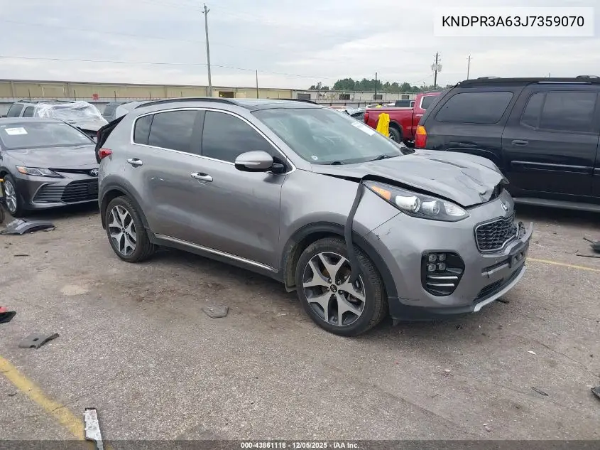 KNDPR3A63J7359070 2018 Kia Sportage Sx Turbo