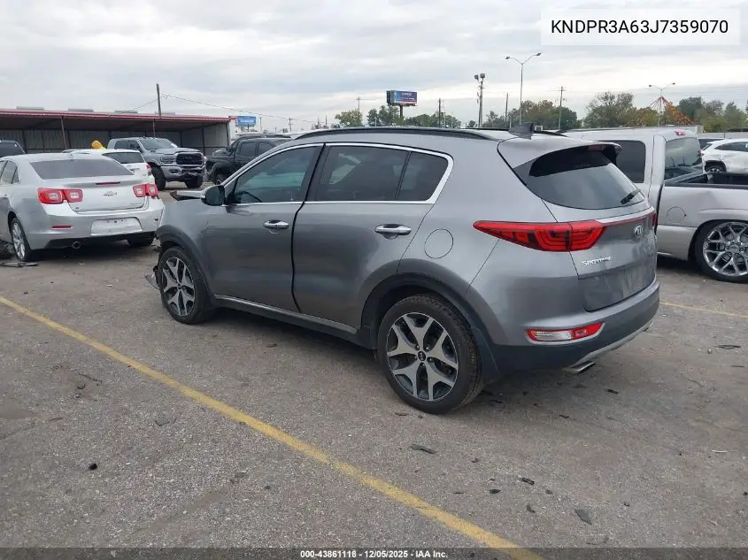 KNDPR3A63J7359070 2018 Kia Sportage Sx Turbo