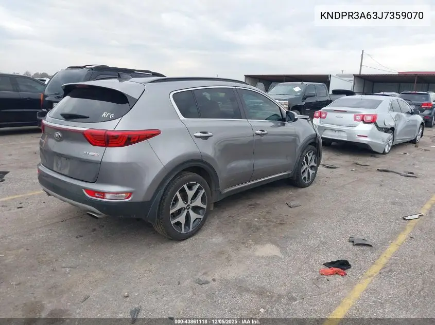 KNDPR3A63J7359070 2018 Kia Sportage Sx Turbo