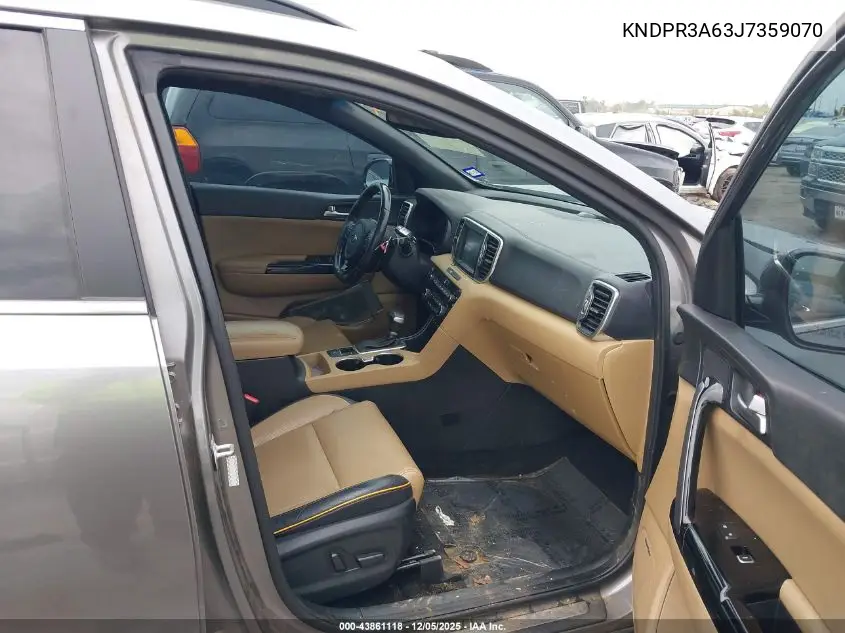 KNDPR3A63J7359070 2018 Kia Sportage Sx Turbo
