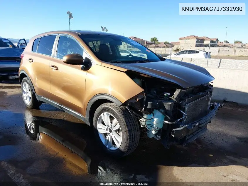 KNDPM3AC7J7332930 2018 Kia Sportage Lx