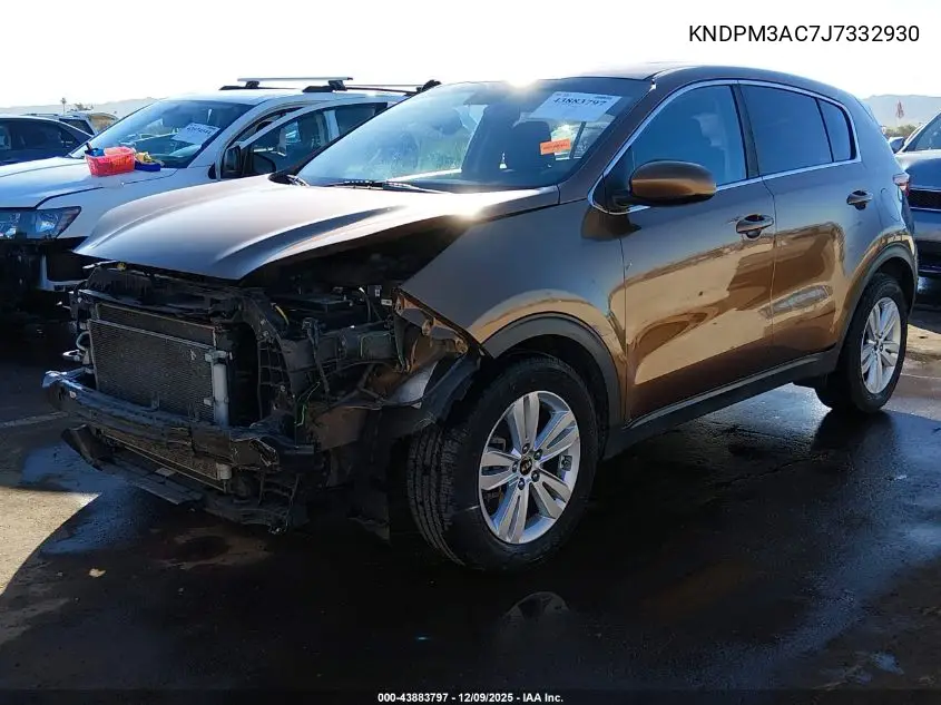KNDPM3AC7J7332930 2018 Kia Sportage Lx
