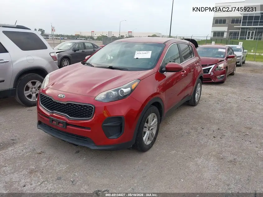 2018 Kia Sportage Lx VIN: KNDPM3AC2J7459231 Lot: 45134427