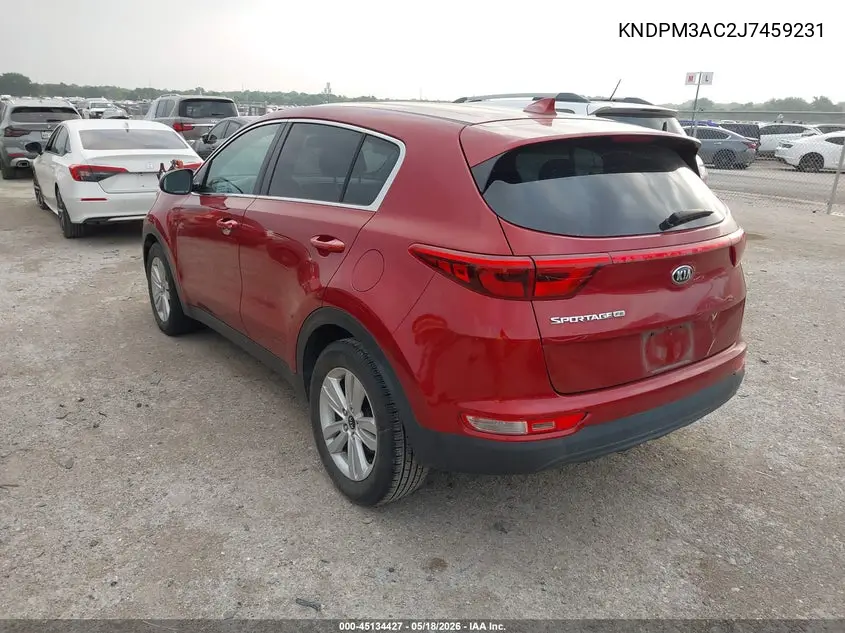 2018 Kia Sportage Lx VIN: KNDPM3AC2J7459231 Lot: 45134427