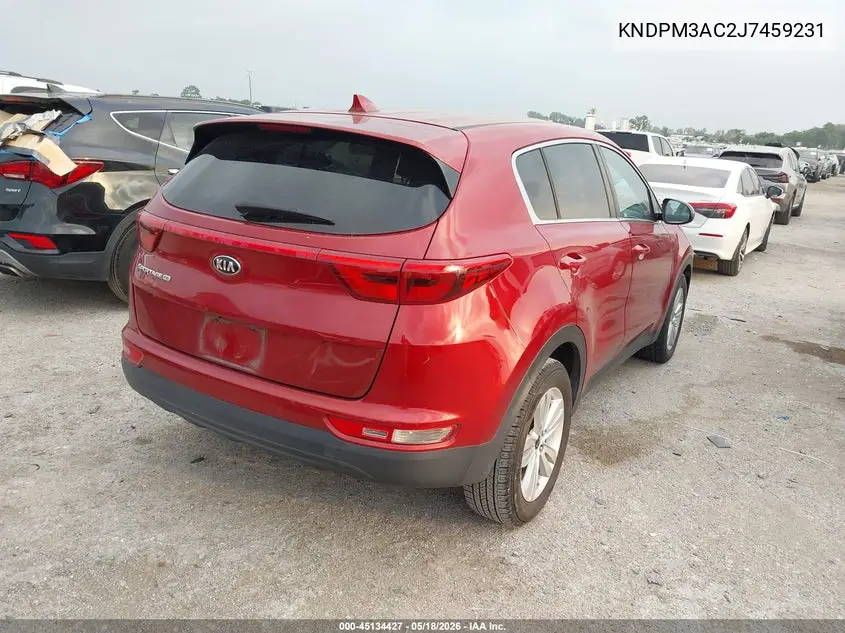 2018 Kia Sportage Lx VIN: KNDPM3AC2J7459231 Lot: 45134427
