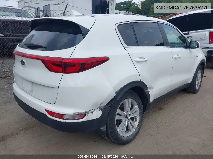 2019 Kia Sportage Lx VIN: KNDPMCAC7K7535270 Lot: 40110641