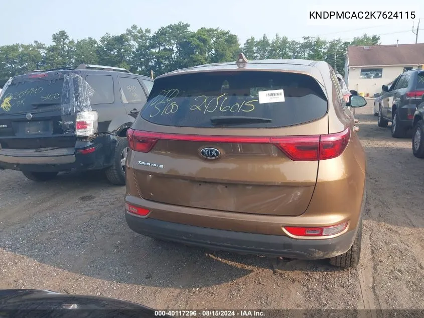 KNDPMCAC2K7624115 2019 Kia Sportage Lx