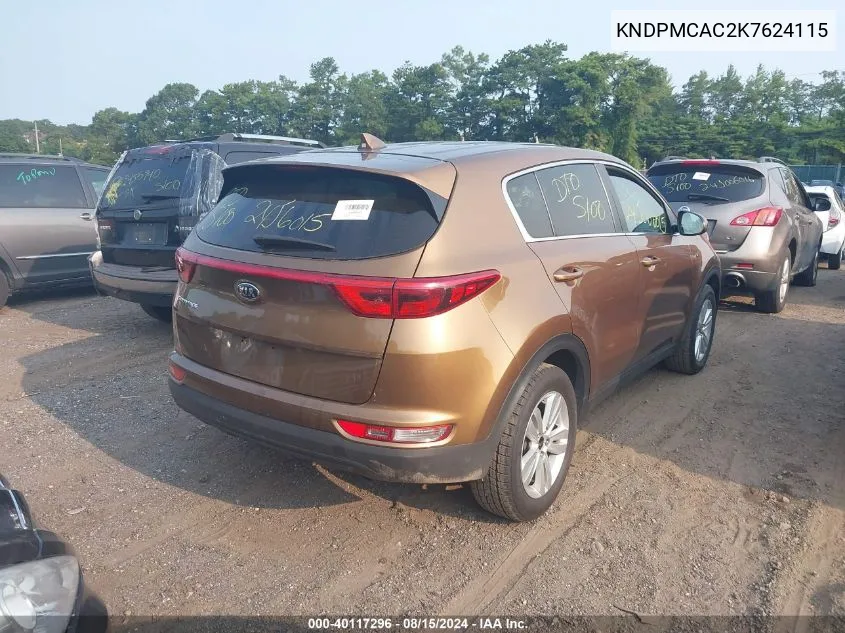 KNDPMCAC2K7624115 2019 Kia Sportage Lx