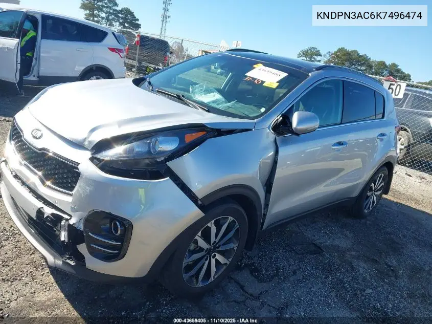 KNDPN3AC6K7496474 2019 Kia Sportage Ex