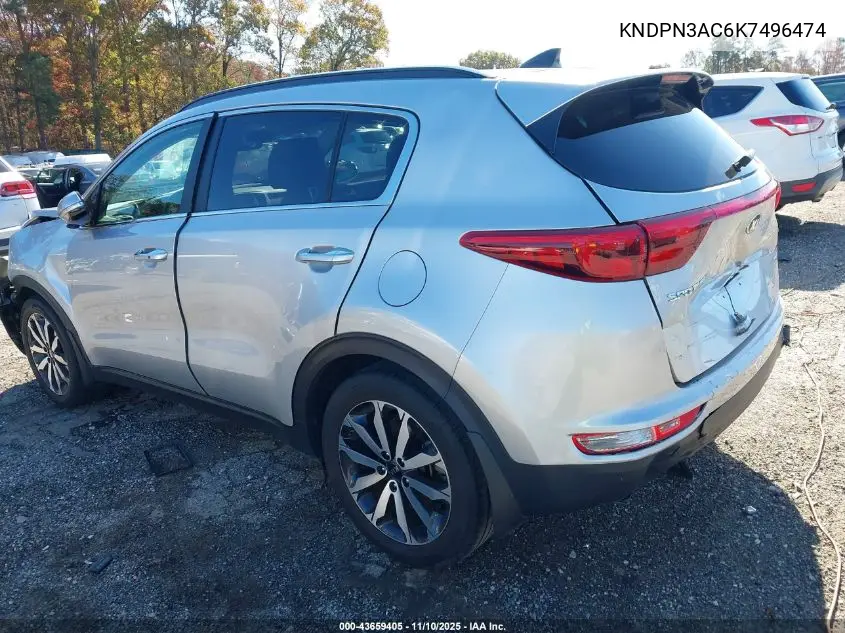 KNDPN3AC6K7496474 2019 Kia Sportage Ex
