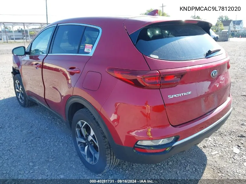 2020 Kia Sportage Lx VIN: KNDPMCAC9L7812020 Lot: 40281731