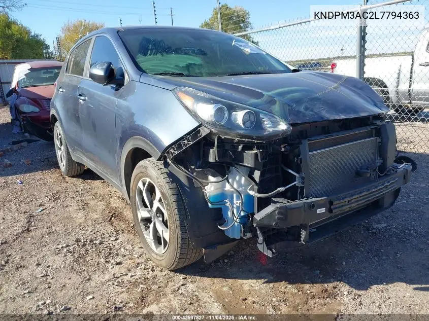 KNDPM3AC2L7794363 2020 Kia Sportage Lx