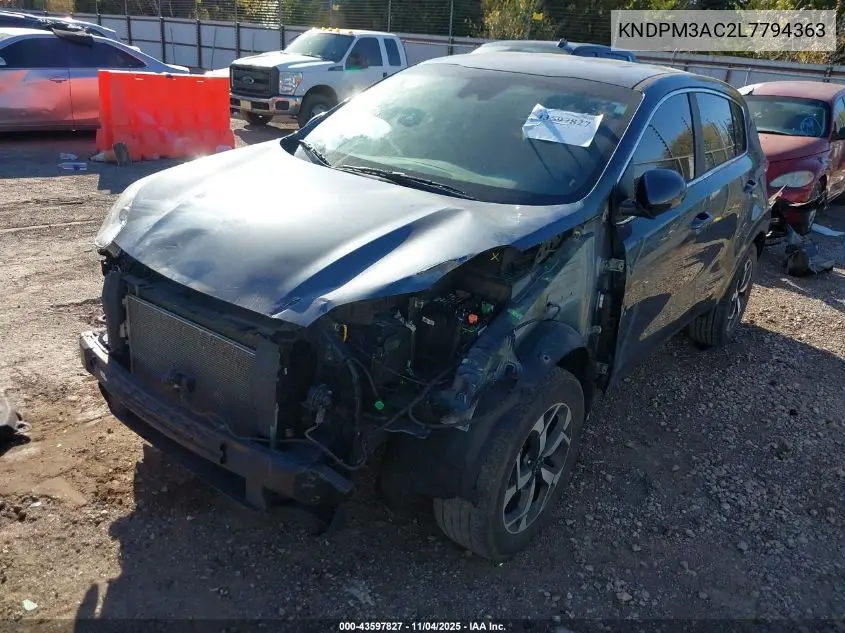 KNDPM3AC2L7794363 2020 Kia Sportage Lx