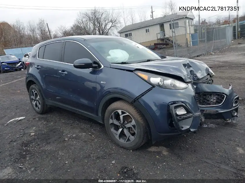 KNDPMCAC2L7817351 2020 Kia Sportage Lx