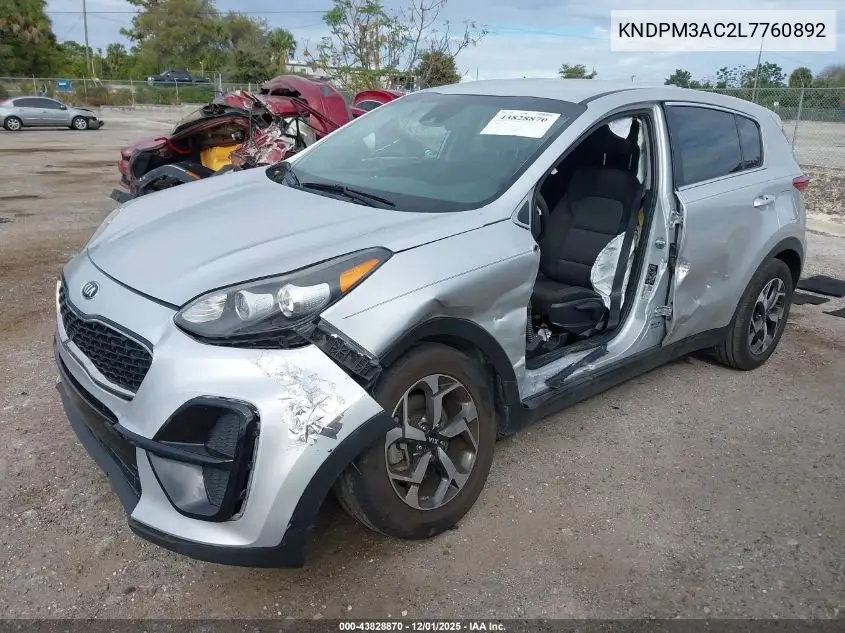 KNDPM3AC2L7760892 2020 Kia Sportage Lx