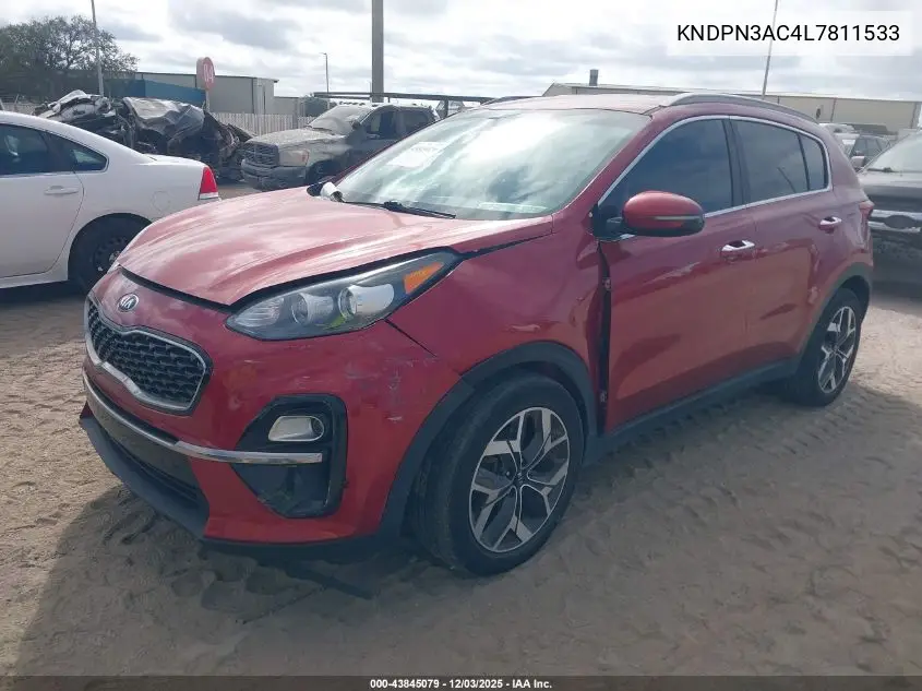 KNDPN3AC4L7811533 2020 Kia Sportage Ex