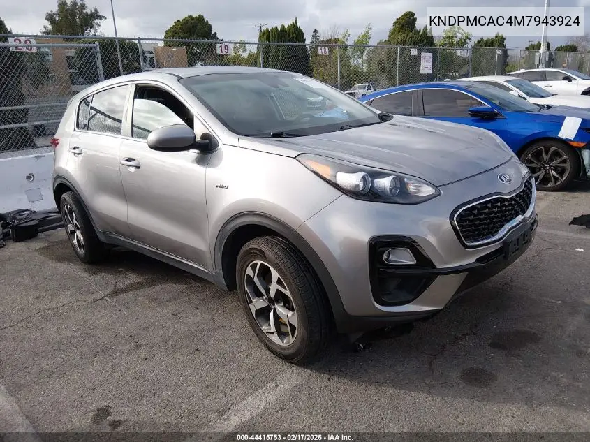 KNDPMCAC4M7943924 2021 Kia Sportage Lx