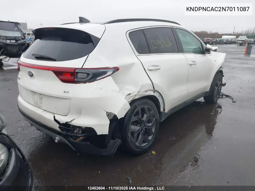 KNDPNCAC2N7011087 2022 Kia Sportage Ex