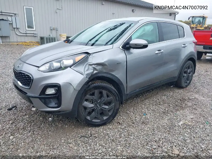 KNDPMCAC4N7007092 2022 Kia Sportage Lx