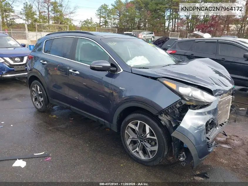 KNDPNCAC2N7964172 2022 Kia Sportage Ex