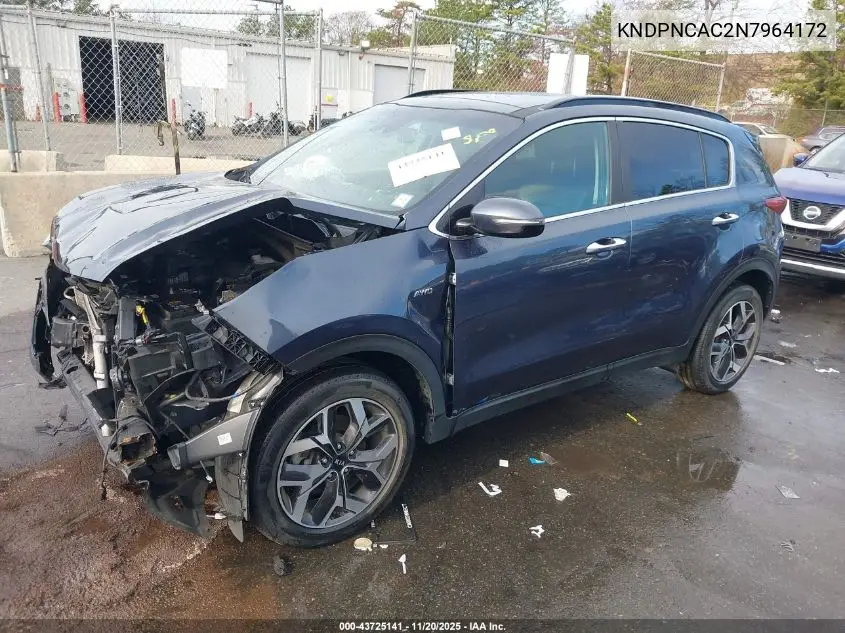 KNDPNCAC2N7964172 2022 Kia Sportage Ex