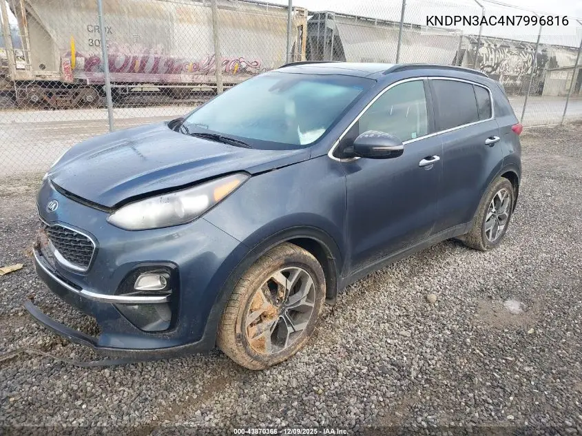 KNDPN3AC4N7996816 2022 Kia Sportage Ex